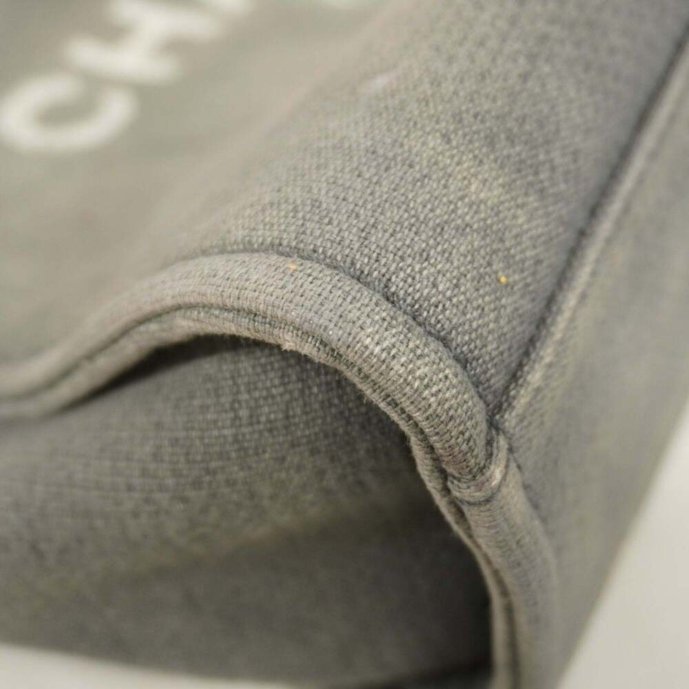 CHANEL Black Canvas Deauville Tote Bag - Picture 7 of 9